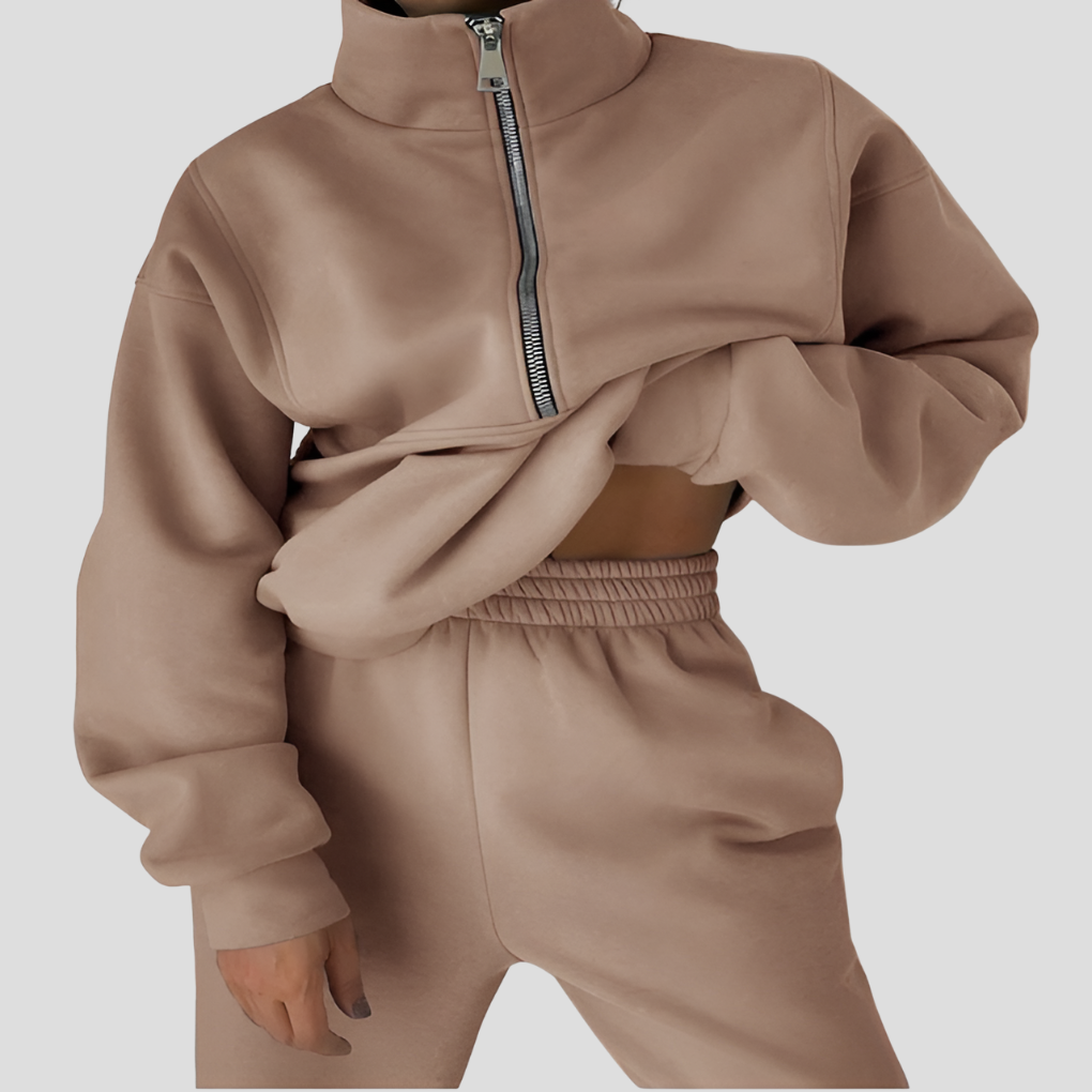 Niki | Women's Cozy Zip Neck Tracksuit Set