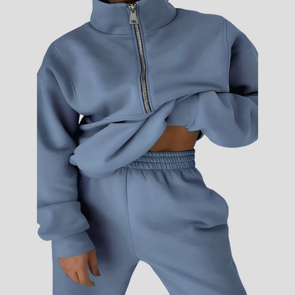 Niki | Women's Cozy Zip Neck Tracksuit Set