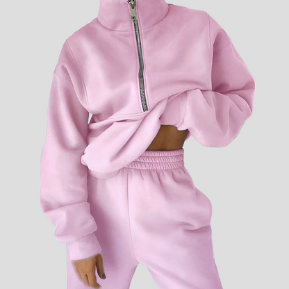 Niki | Women's Cozy Zip Neck Tracksuit Set