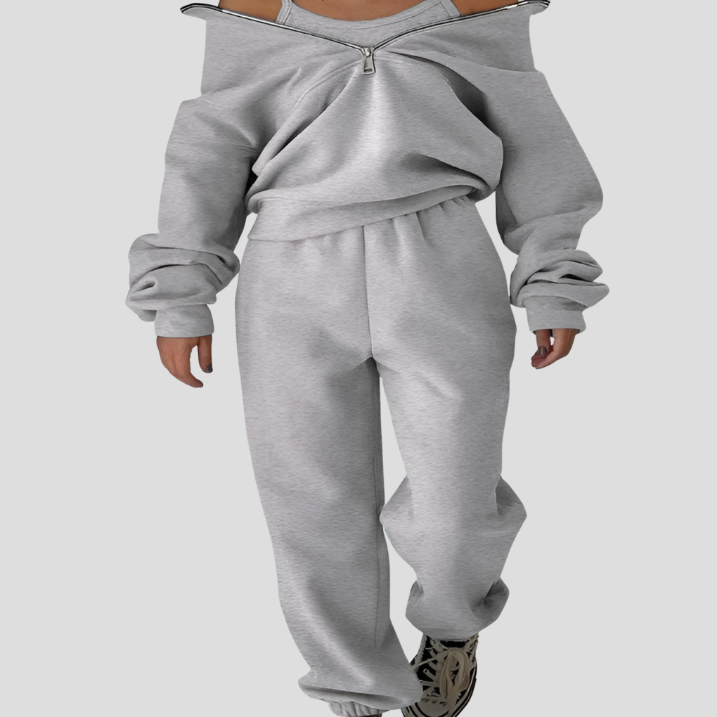 Niki | Women's Cozy Zip Neck Tracksuit Set