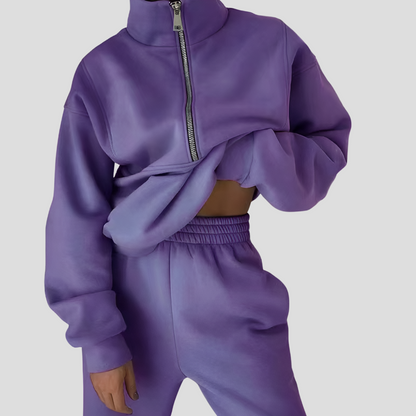 Niki | Women's Cozy Zip Neck Tracksuit Set