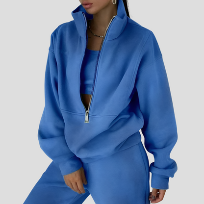 Niki | Women's Cozy Zip Neck Tracksuit Set