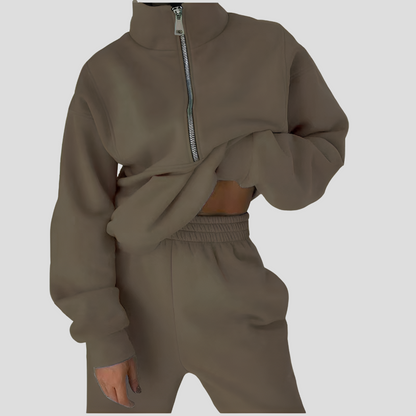 Niki | Women's Cozy Zip Neck Tracksuit Set