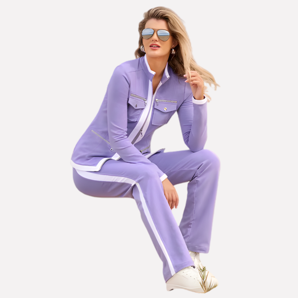 Comfortable Zip Tracksuit Set