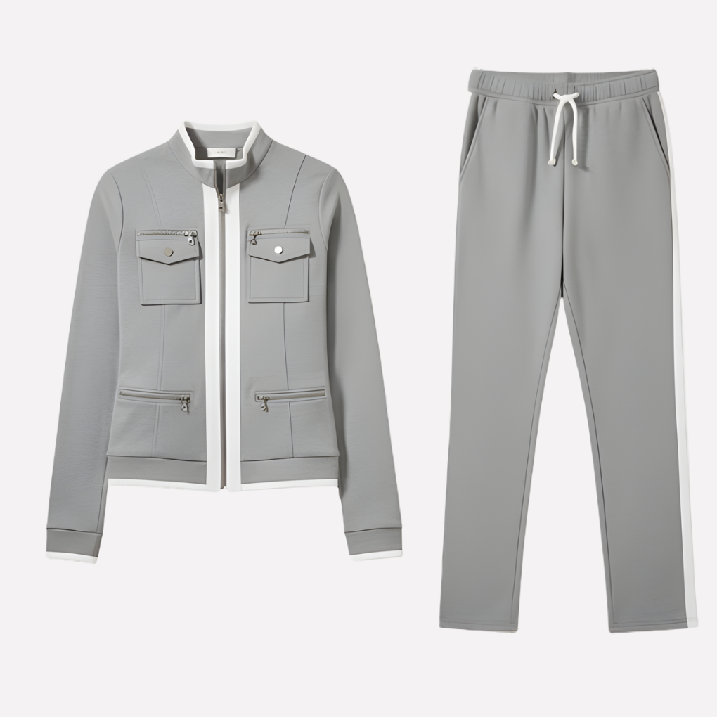 Comfortable Zip Tracksuit Set