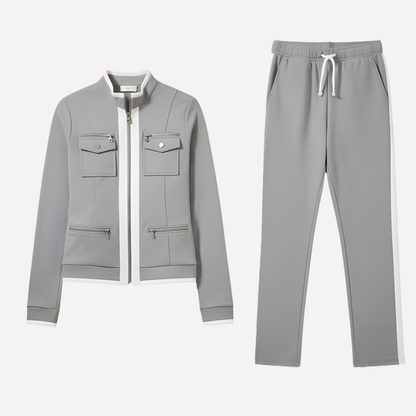 Comfortable Zip Tracksuit Set