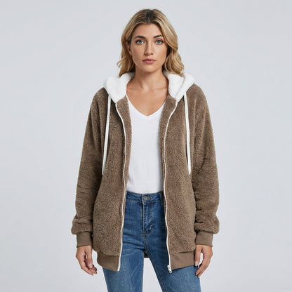 Women's Cozy Fleece Zip-Up Hoodie