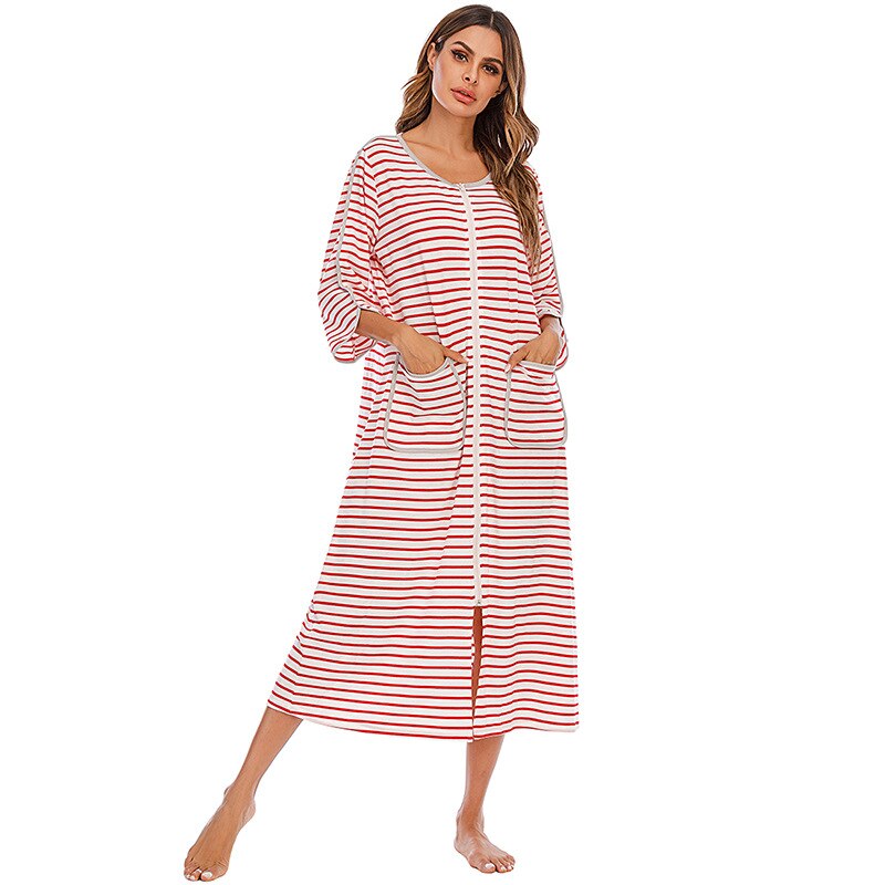 Niki | Zip Front Hooded Robe for Cozy Comfort