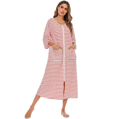 Niki | Zip Front Hooded Robe for Cozy Comfort