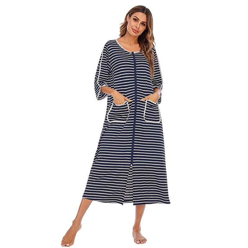 Niki | Zip Front Hooded Robe for Cozy Comfort