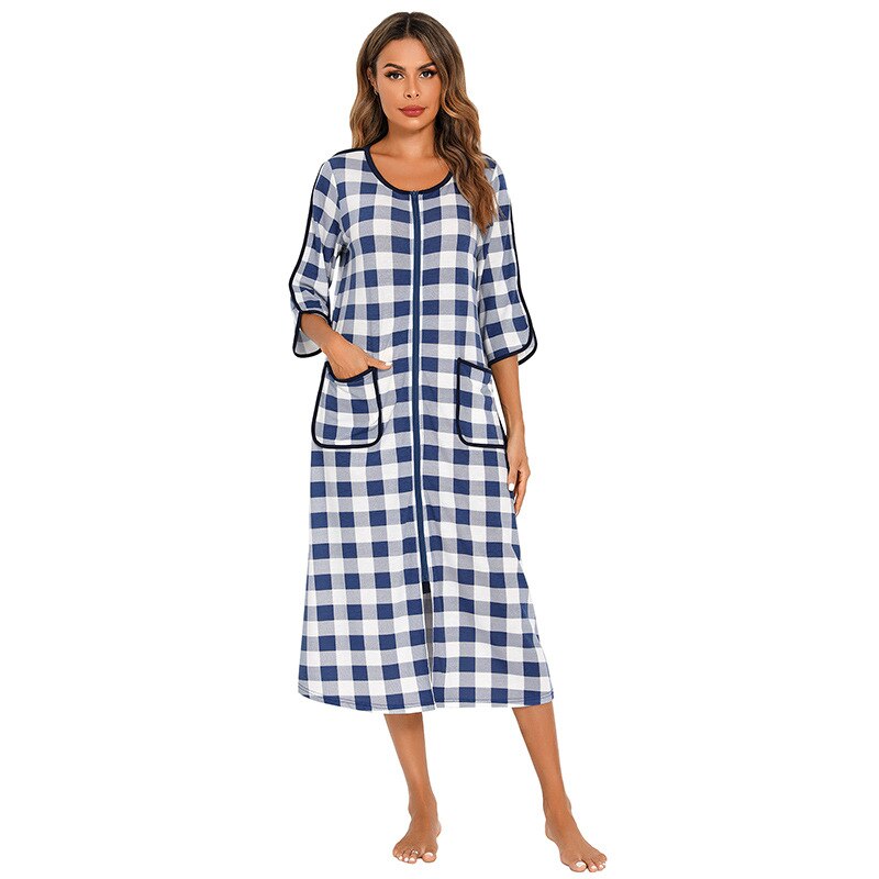 Niki | Zip Front Hooded Robe for Cozy Comfort