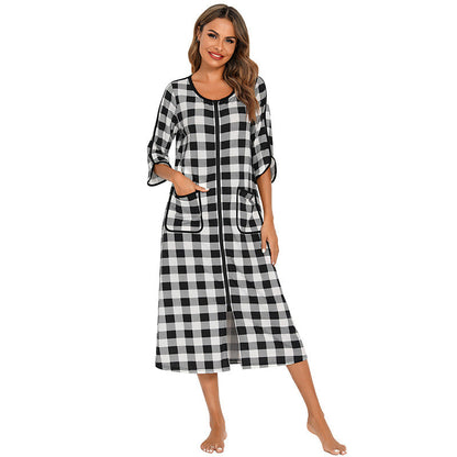 Niki | Zip Front Hooded Robe for Cozy Comfort