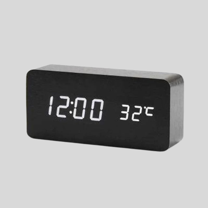 Niki | Wooden Digital Alarm Clock with LED Time Display