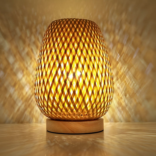 Niki | Woven Table Lamp with USB Power