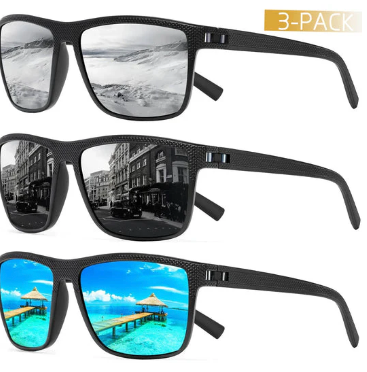 Niki | ZichtZeker 3-piece set polarized sunglasses – UV400 protection & comfort