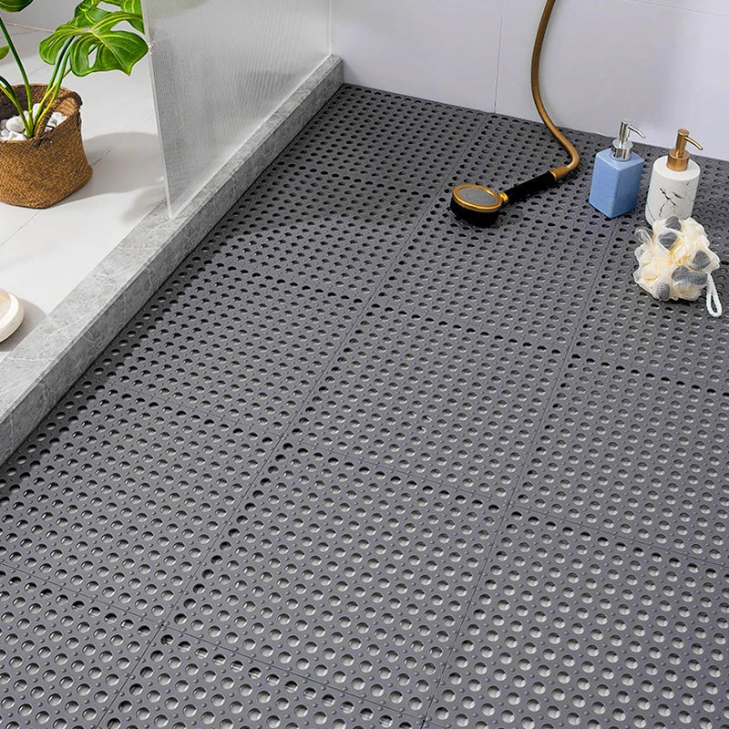 Non-Slip Shower Mat Set | Waterproof Rubber | Mold Resistant | 11.8" x 11.8" | Quick-Drying Safety