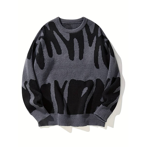 Relaxed Fit Knit Sweater with Long Sleeves