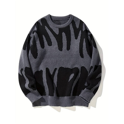 Relaxed Fit Knit Sweater with Long Sleeves