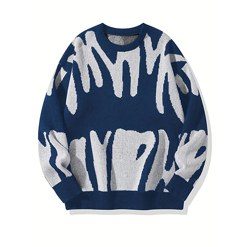 Relaxed Fit Knit Sweater with Long Sleeves