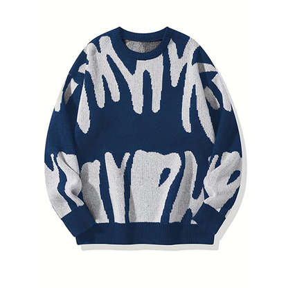 Relaxed Fit Knit Sweater with Long Sleeves