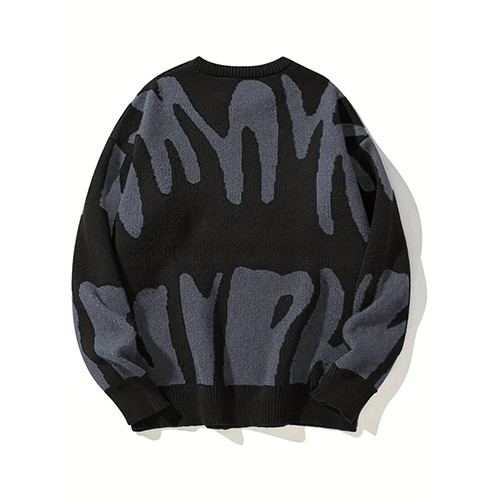 Relaxed Fit Knit Sweater with Long Sleeves