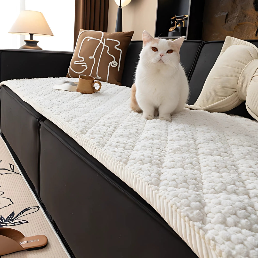 Textured Quilted Sofa Cover - Furniture Protection