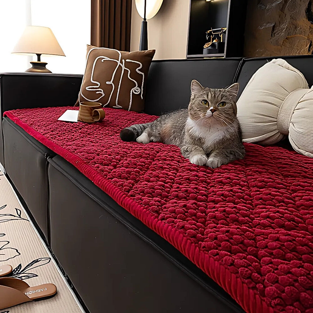 Textured Quilted Sofa Cover - Furniture Protection