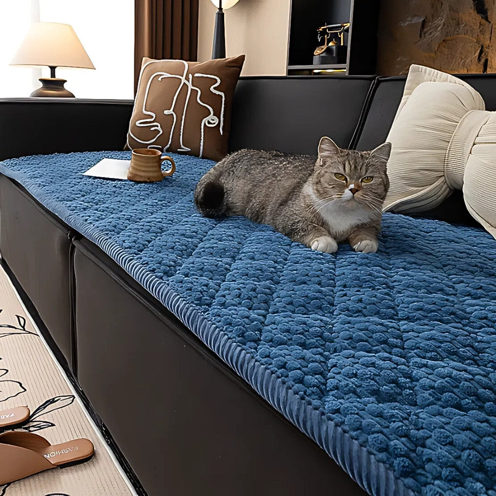 Textured Quilted Sofa Cover - Furniture Protection