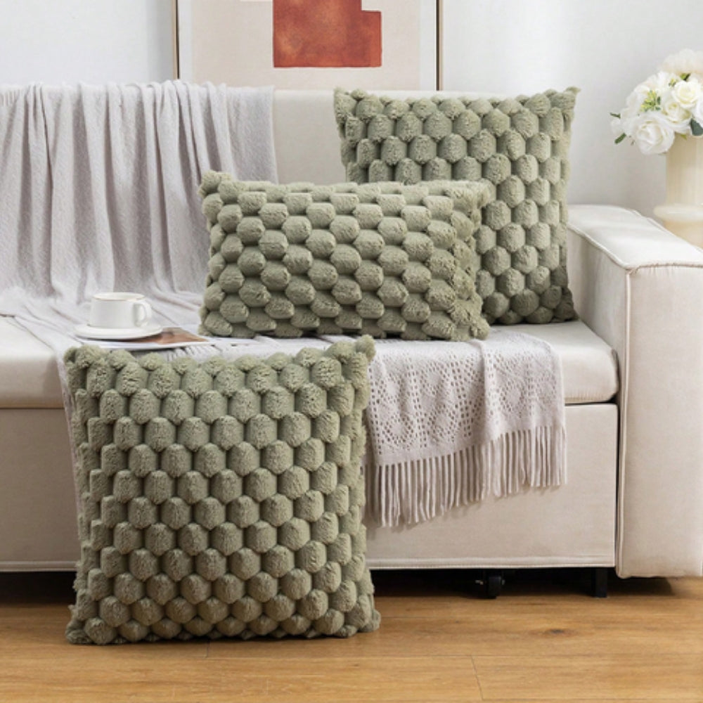 Textured Plush Pillow Cover - Marshmallow Softness