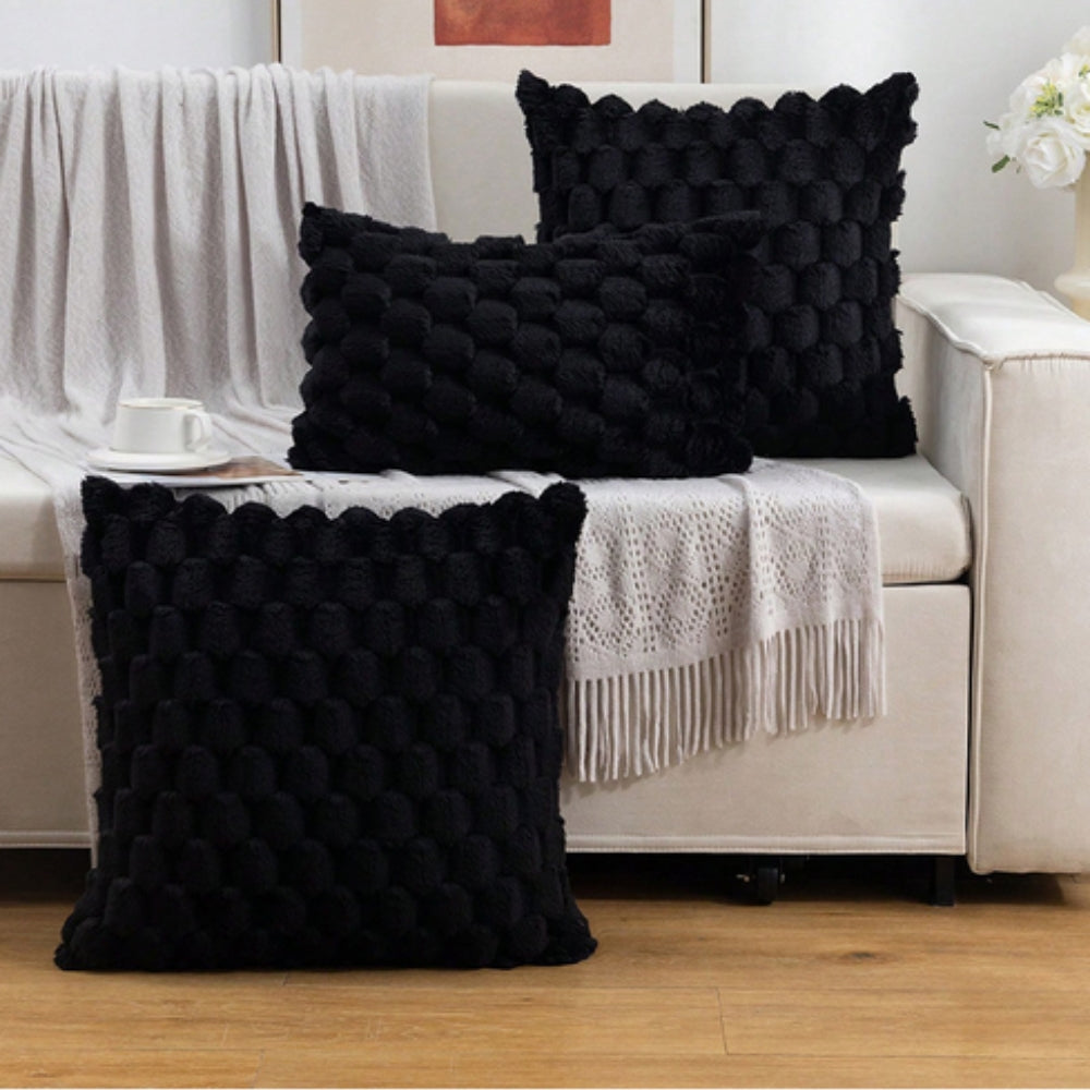 Textured Plush Pillow Cover - Marshmallow Softness