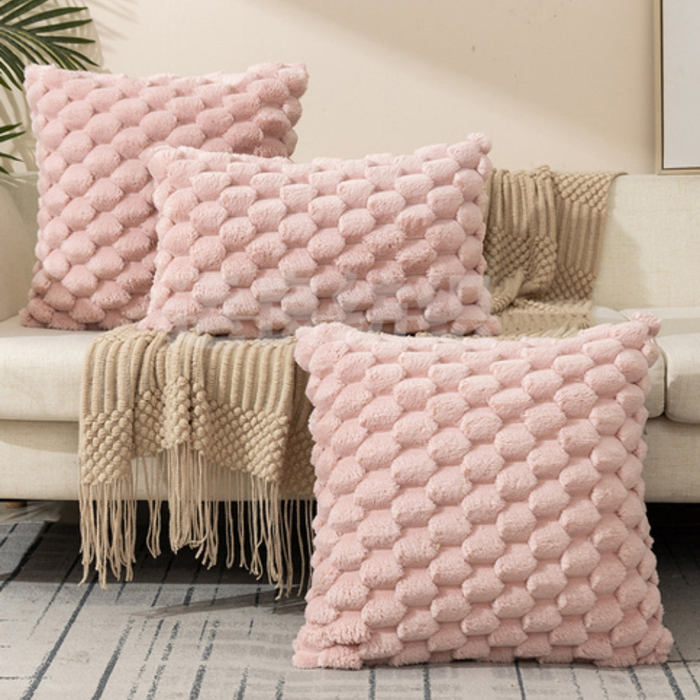 Textured Plush Pillow Cover - Marshmallow Softness