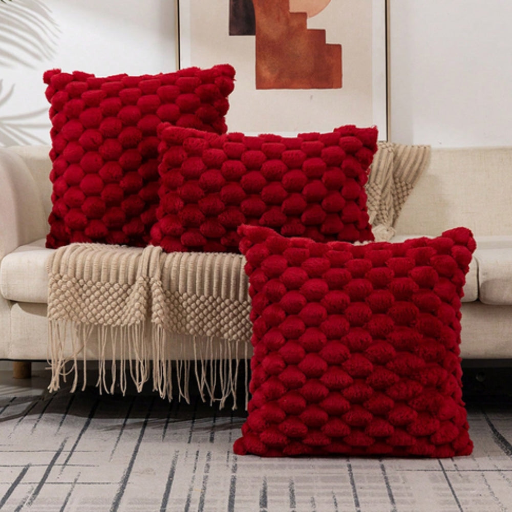 Textured Plush Pillow Cover - Marshmallow Softness