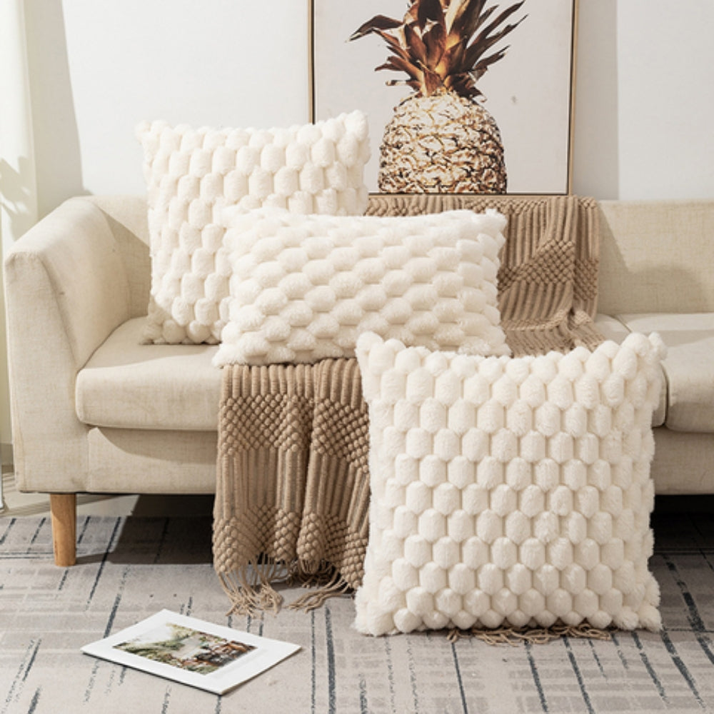 Textured Plush Pillow Cover - Marshmallow Softness