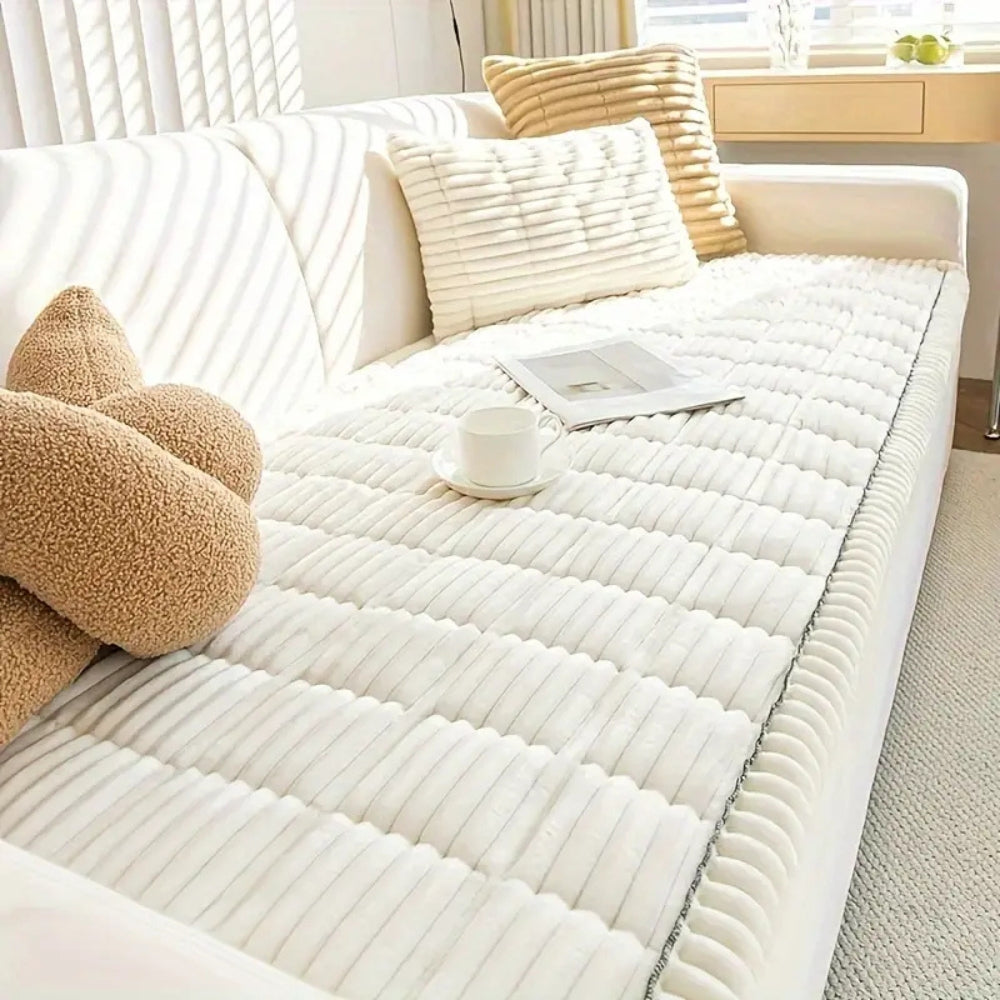 Soft Sofa Protector with Pleated Hem