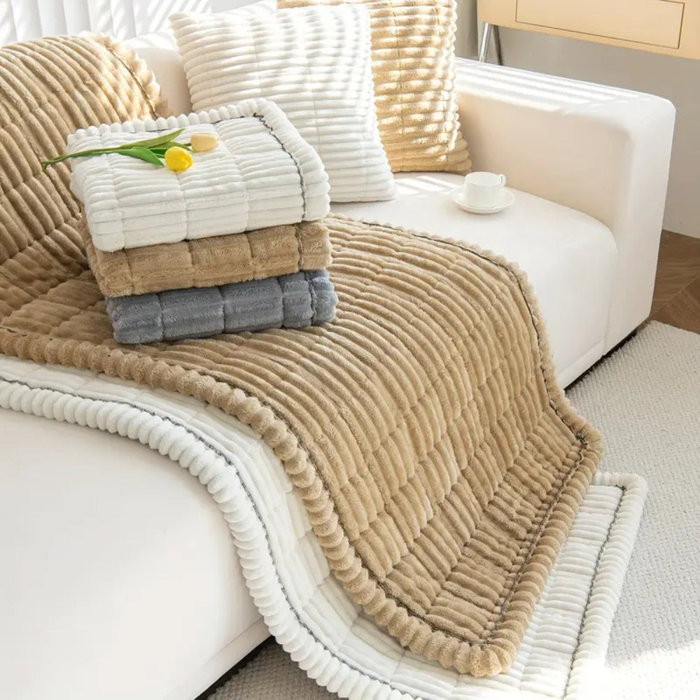 Soft Sofa Protector with Pleated Hem