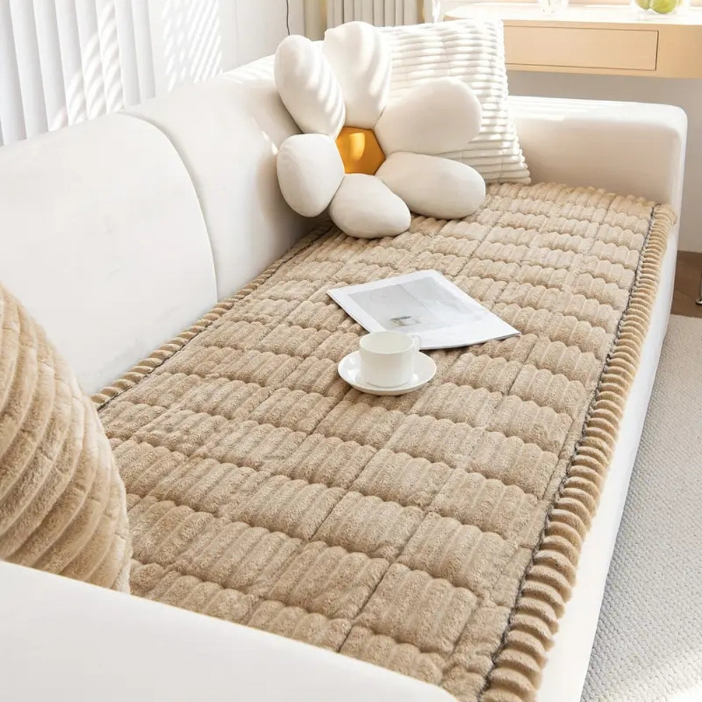 Soft Sofa Protector with Pleated Hem