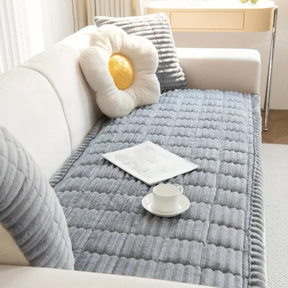Soft Sofa Protector with Pleated Hem