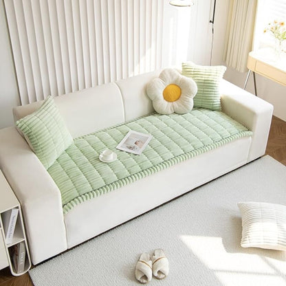 Soft Sofa Protector with Pleated Hem