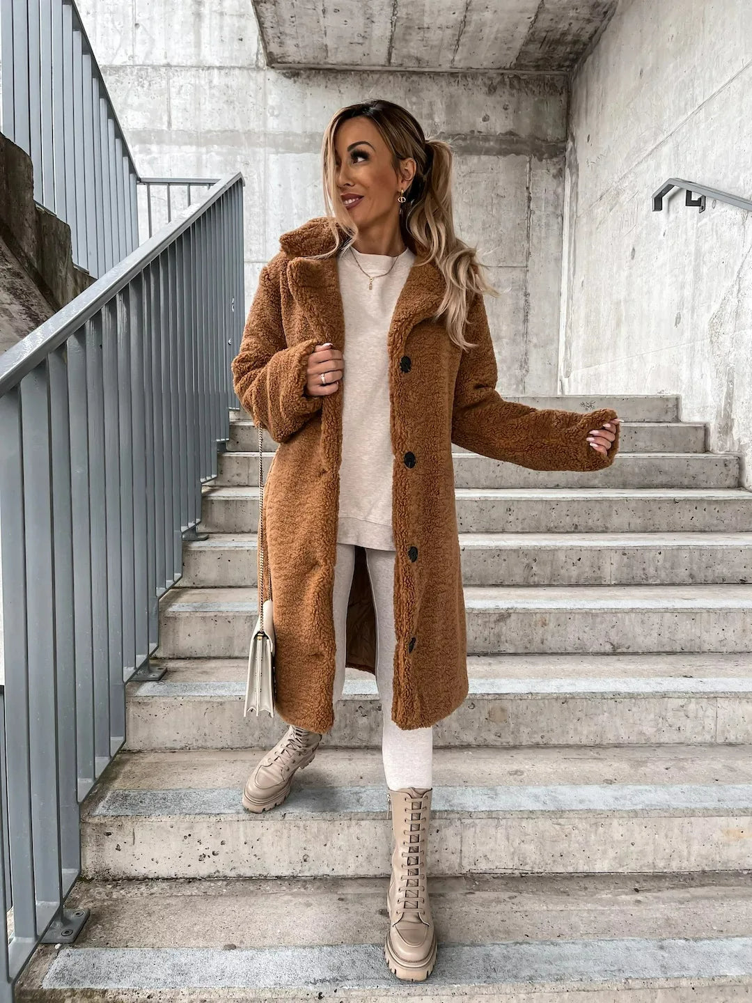 Niki | Women's Cozy Plush Trench Coat