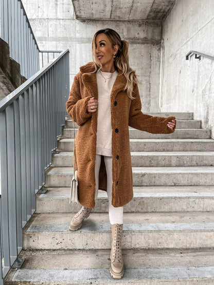 Niki | Women's Cozy Plush Trench Coat