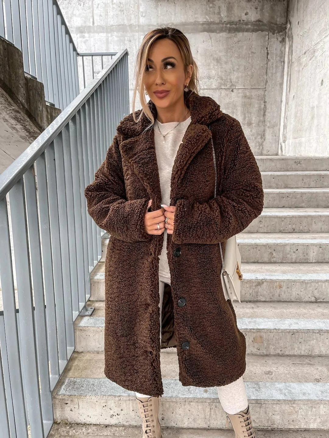 Niki | Women's Cozy Plush Trench Coat