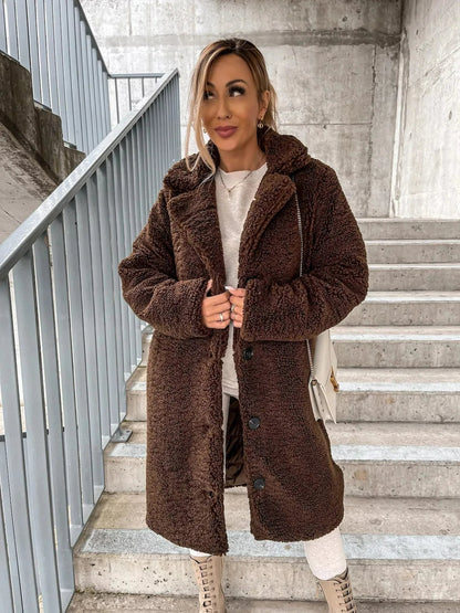 Niki | Women's Cozy Plush Trench Coat