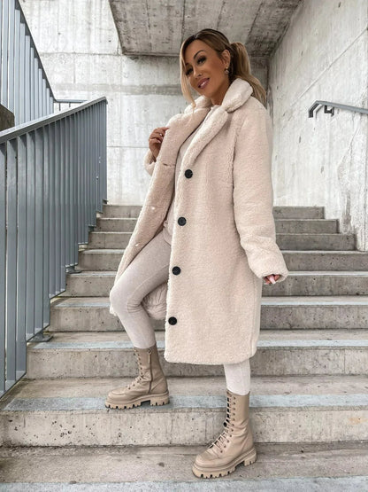 Niki | Women's Cozy Plush Trench Coat