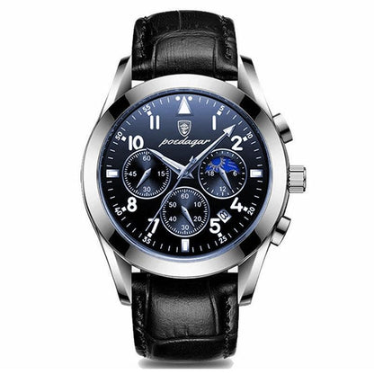 Men's Analog Leather Band Watch