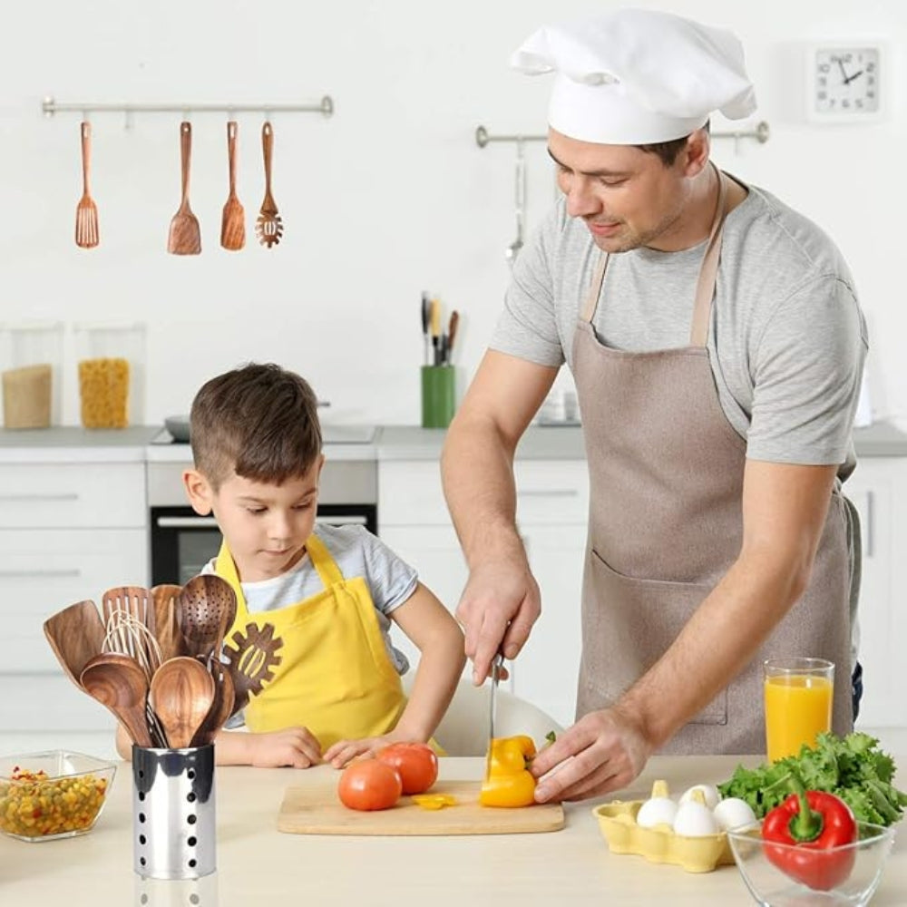 7-Piece Wooden Kitchen Utensil Set