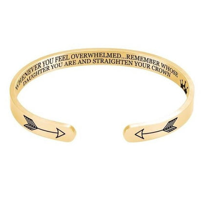 Daughter's Crown Cuff | Inspirational Bracelet