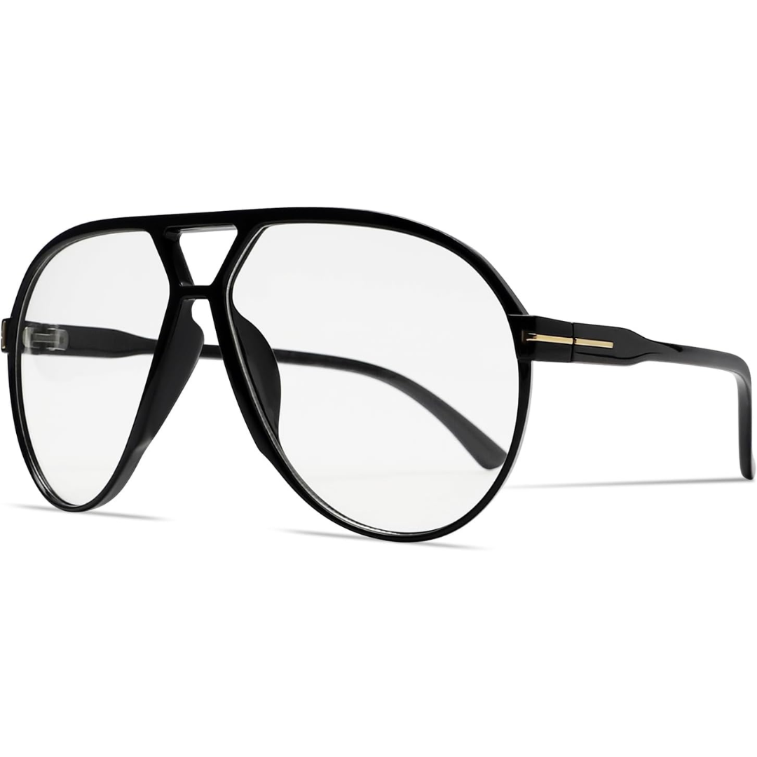 Oversized Square Aviator Sunglasses - Retro Style