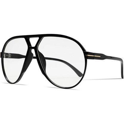 Oversized Square Aviator Sunglasses - Retro Style