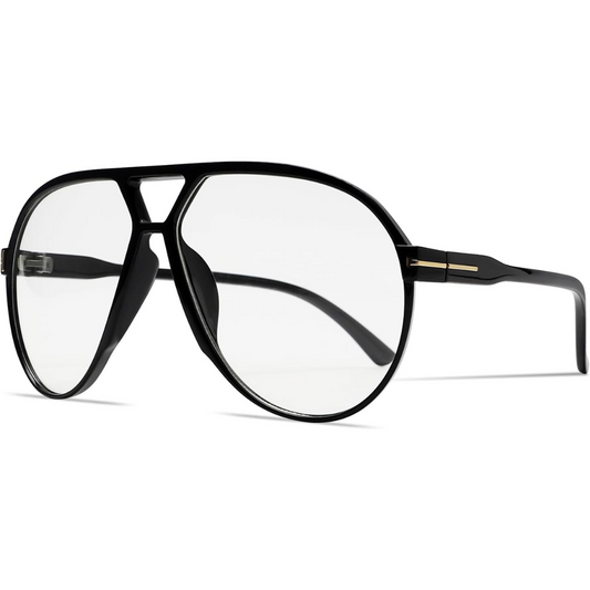 Oversized Square Aviator Sunglasses - Retro Style