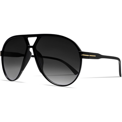 Oversized Square Aviator Sunglasses - Retro Style